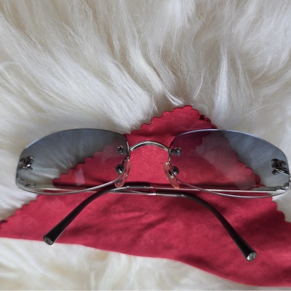 Vintage Authentic CHANEL Silver Rimless Glasses main image 7